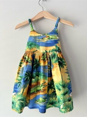 Vintage Pacific Legend Apparel Alligator Print Dress